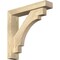Ekena Millwork Merced Block Rough Sawn Bracket w/ Offset Brace, Douglas Fir, 4"W x 18"D x 18"H BKT0402X18X18MRC05RDF - alternate 1
